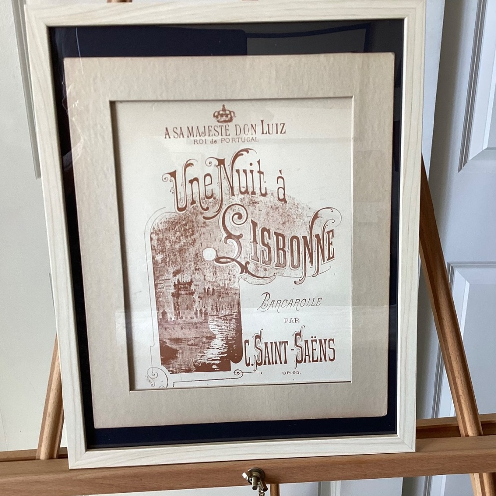 Sheet Music Custom Wall Art- Classical Series "Une Nuit a Lisbonne" - Picture 2 of 4